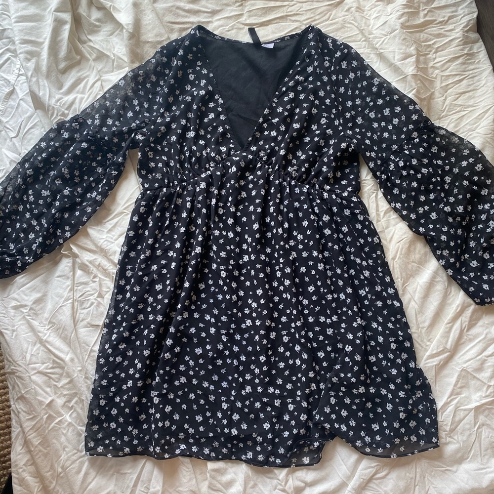 H&M Divided Floral Babydoll A-Line Dress